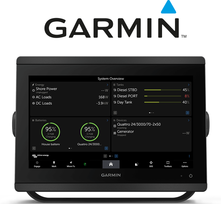 GX-integration i marina MFD-skärmar - Garmin